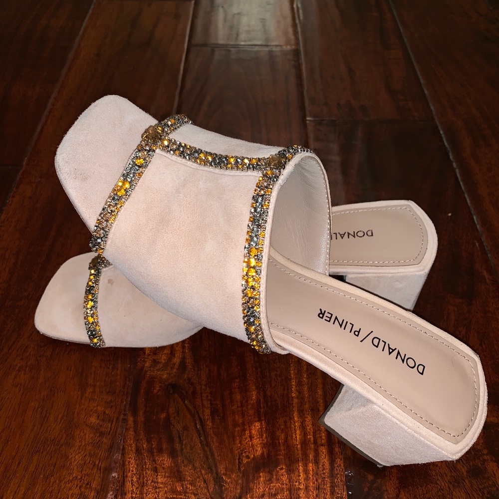 Donald J. Pliner Crystal Embellished Slide Sandal